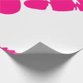 handdrukroze kunstpalm cadeaupapier (Hoek)