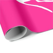 handdrukroze kunstpalm cadeaupapier (Rol Hoek)