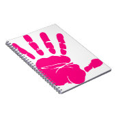 handdrukroze kunstpalm notitieboek (Rechterzijde)