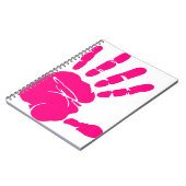 handdrukroze kunstpalm notitieboek (Linkerzijde)