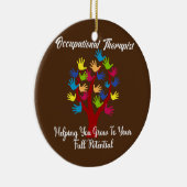 Handdrukstructuur voor cute beroepsmatige therapie keramisch ornament (Rechts)