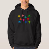 Handdrukt Mannen Hoodie (Voorkant)