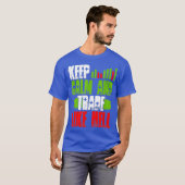 Handel als hel met bullehandel als schande t-shirt (Voorkant volledig)