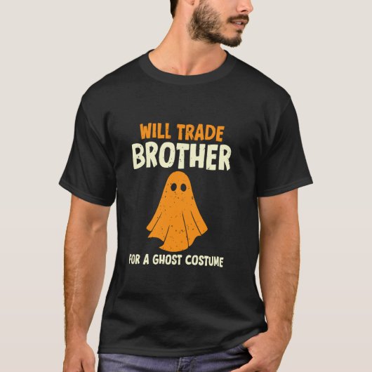 Handel Broer Kostuum Ghost Halloween Matching Sis T-shirt (Voorkant)