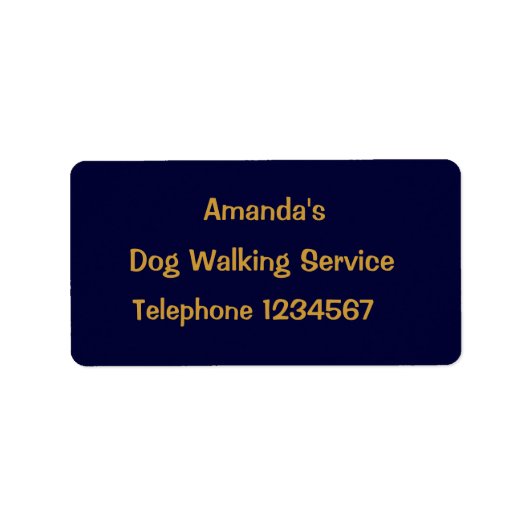 HANDEL, DOG WALKING. ETIKET (Voorkant)