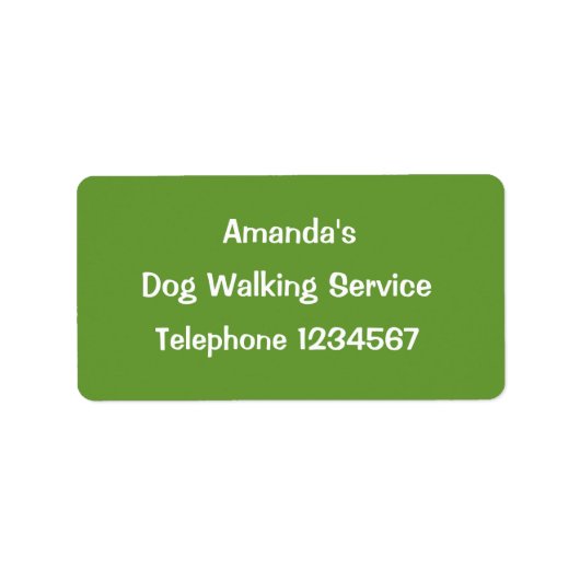 HANDEL, DOG WALKING. ETIKET (Voorkant)