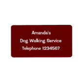 HANDEL, DOG WALKING. ETIKET (Voorkant)