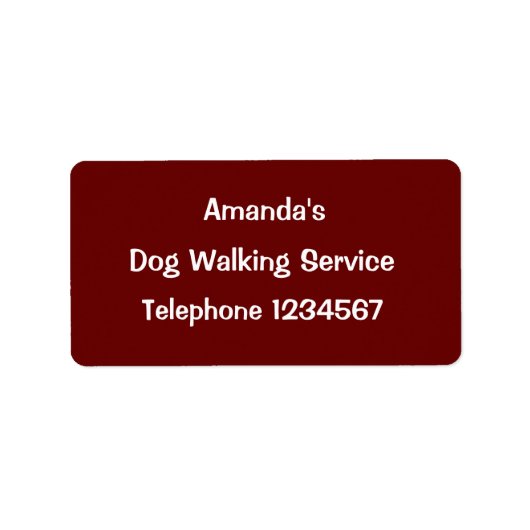 HANDEL, DOG WALKING. ETIKET (Voorkant)