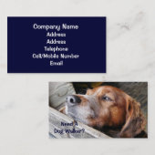 HANDEL, DOG WALKING. VISITEKAARTJE (Voorkant / Achterkant)