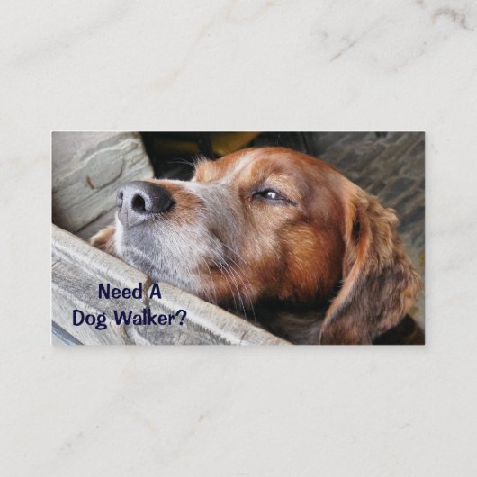 HANDEL, DOG WALKING. VISITEKAARTJE (Achterkant)