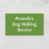 HANDEL, DOG WALKING. VISITEKAARTJE (Achterkant)