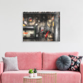 Handel - Garage - Vooruitstrevende winkels Canvas Afdruk (Insitu (Woonkamer))