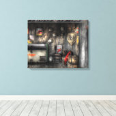 Handel - Garage - Vooruitstrevende winkels Canvas Afdruk (Insitu (Houten vloer))