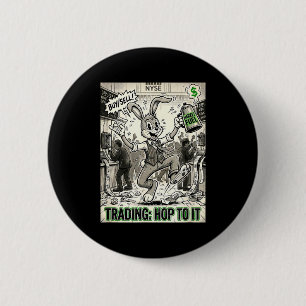 Handel hop naar vintage cartoons beurs handelsdag ronde button 5,7 cm