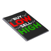 Handel in aandelen Forex-handelaar Aankoop hoog Notitieboek (Rechterzijde)