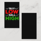 Handel in aandelen Forex-handelaar Aankoop hoog Visitekaartje (Voorkant / Achterkant)