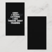 Handel in aandelen Hobby Investor Day Trader Visitekaartje (Voorkant / Achterkant)