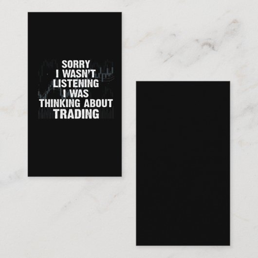 Handel in aandelen Hobby Investor Day Trader Visitekaartje (Voorkant / Achterkant)