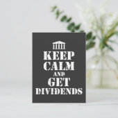 Handel in aandelenbeurzen Dividenddaghandelaar Briefkaart (Staand voorkant)