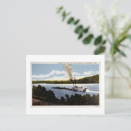 Handel in de rivier de Ohio Briefkaart (Staand voorkant)