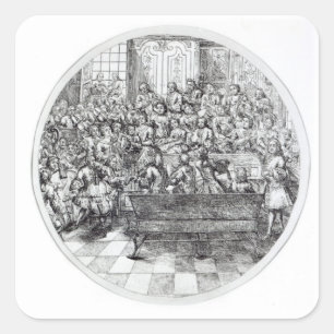 Handel in een oratorio, c.1740 vierkante sticker