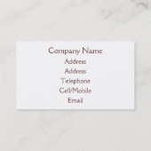 HANDEL IN LANDBOUWPRODUCTEN VISITEKAARTJE (Achterkant)