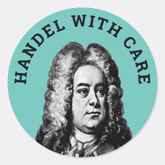 Handel met zorg ronde sticker (Voorkant)