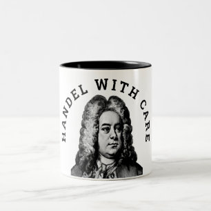 Handel met zorg tweekleurige koffiemok