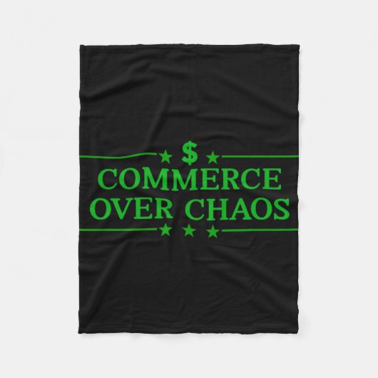 Handel over chaos Trump maakt Amerika weer rijk Fleece Deken (Voorkant)