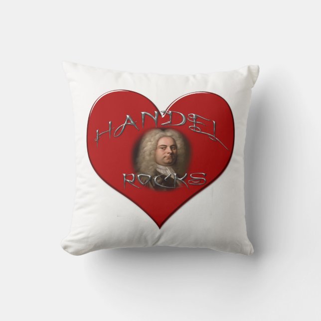 Handel Rocks Heart Kussen (Voorkant)