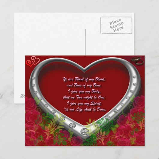 Handel. Scot Love Vow: Bloed van mijn Bloed Briefkaart (Voorkant / Achterkant)