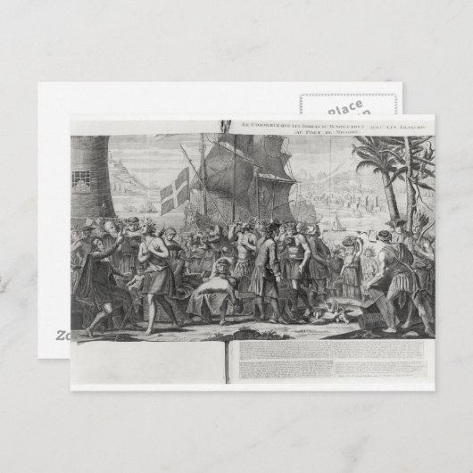 Handel tussen Mexicaanse Indiërs en Fransen Briefkaart (Voorkant / Achterkant)