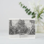 Handel tussen Mexicaanse Indiërs en Fransen Briefkaart (Staand voorkant)