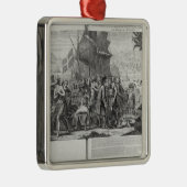 Handel tussen Mexicaanse Indiërs en Fransen Metalen Ornament (Rechts)