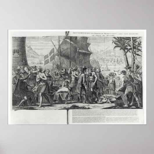 Handel tussen Mexicaanse Indiërs en Fransen Poster (Voorkant)