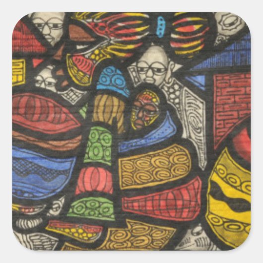 Handel Vierkante Sticker (Voorkant)