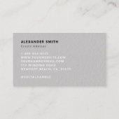 Handelaar Dealer Faux Embossed Monogram Profession Visitekaartje (Achterkant)