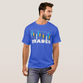 Handelaar Forex Candlestick charts Premium T-shirt (Voorkant volledig)
