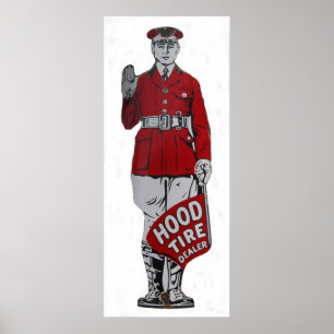 Handelaar in de  motorkap poster