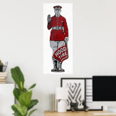 Handelaar in de  motorkap poster (Thuiskantoor)