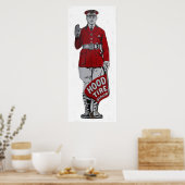 Handelaar in de  motorkap poster (Keuken)