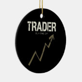 Handelaar Koop de Dip Day Trader en Cryptocurrency Keramisch Ornament (Rechts)