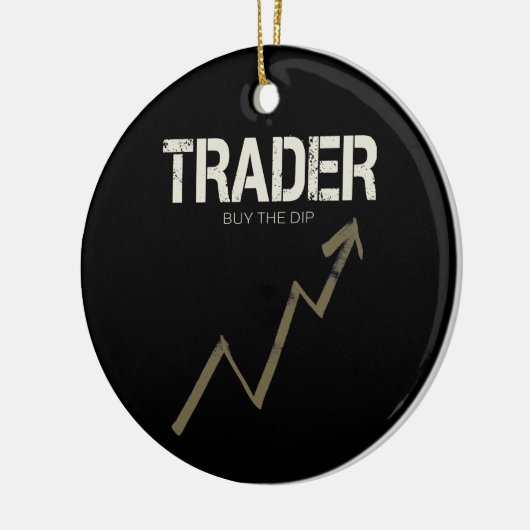 Handelaar Koop de Dip Day Trader en Cryptocurrency Keramisch Ornament (Links)