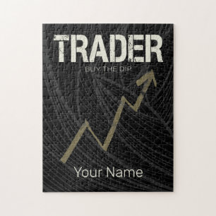 Handelaar Koop de Dip Day Trader en Cryptocurrency Legpuzzel