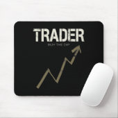 Handelaar Koop de Dip Day Trader en Cryptocurrency Muismat (Met muis)