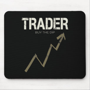 Handelaar Koop de Dip Day Trader en Cryptocurrency Muismat