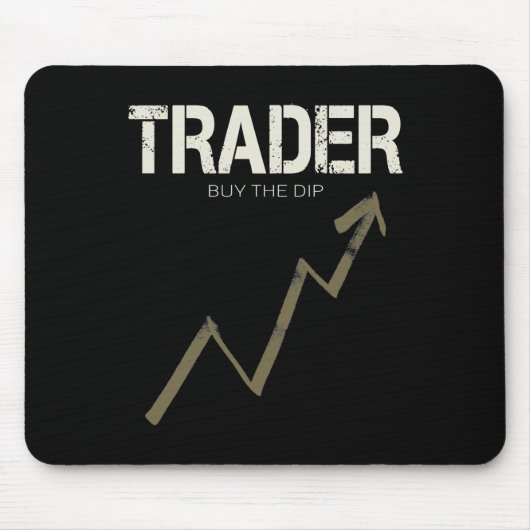Handelaar Koop de Dip Day Trader en Cryptocurrency Muismat (Voorkant)