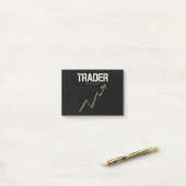 Handelaar Koop de Dip Day Trader en Cryptocurrency Post-it® Notes (Op bureau)