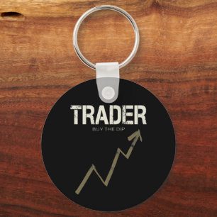 Handelaar Koop de Dip Day Trader en Cryptocurrency Sleutelhanger