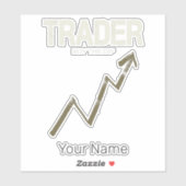 Handelaar Koop de Dip Day Trader en Cryptocurrency Sticker (Vel)